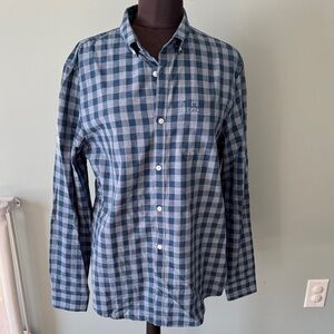 Original Penguin Blue Checkered Button Down Shirt